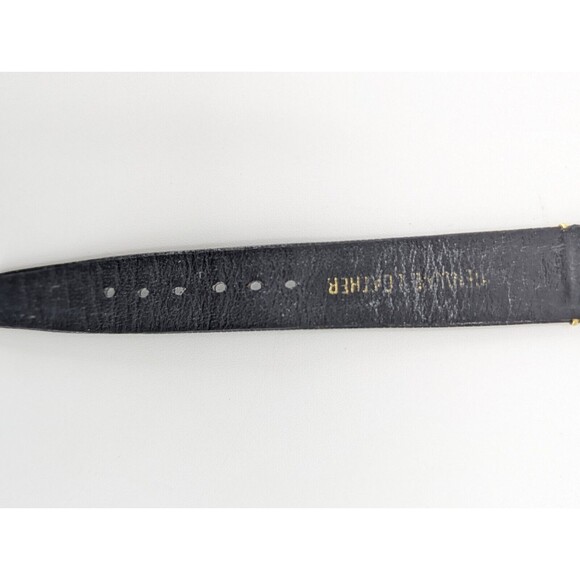 Las Vegas Mirage Vintage Gold Palm Trees Black Leather Band Watch-NOT RUNNING - Picture 5 of 8